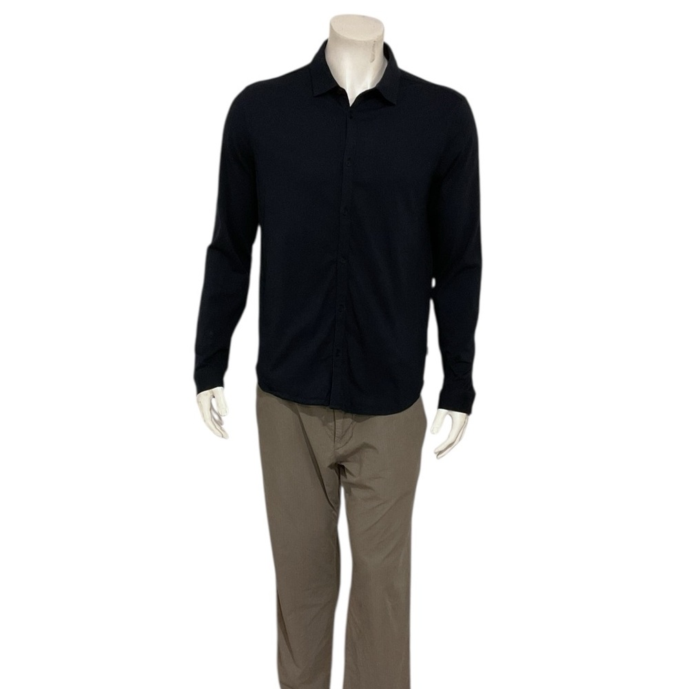 John Varvatos Men’s Navy Button Shirt - Picture 1 of 4